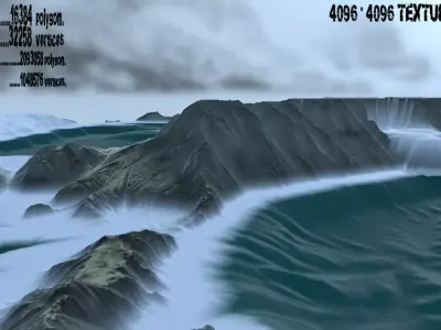 Snow Mountain Low-poly 3D model