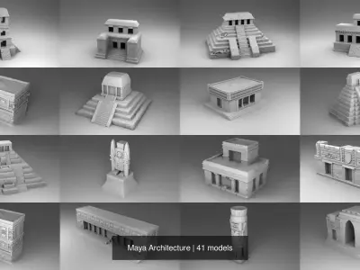 Maya Architecture 3D Model Pack