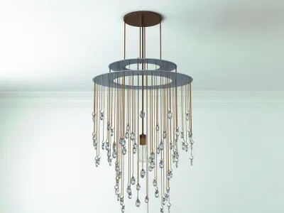 Crystal Chandelier 3D model 2
