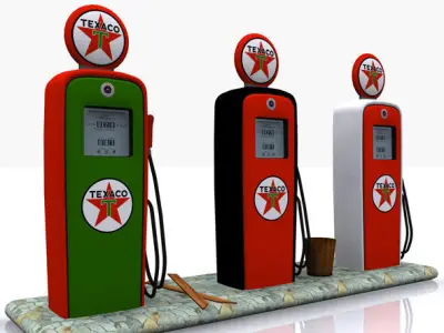Gas Pump Texaco 3d model 3D model
