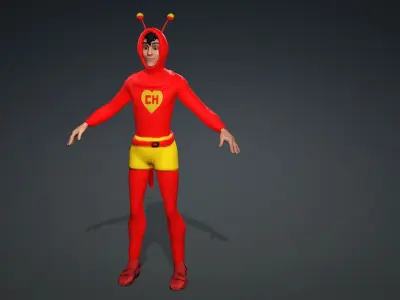 Chapulin Colorado Low-poly 3D model