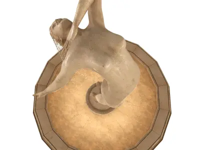 Girl Statue Fountain Water Feature 3D model