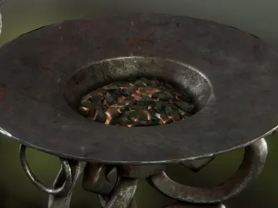 Brazier Low-poly 3D model