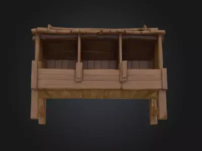 Feeder Station Low-poly 3D model