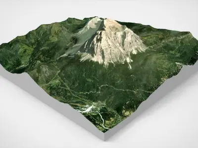 Mountain landscape Pelmo Venice Italy 3D model