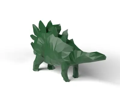 StegosaurusDinosaur Low Poligonal Low-poly 3D model