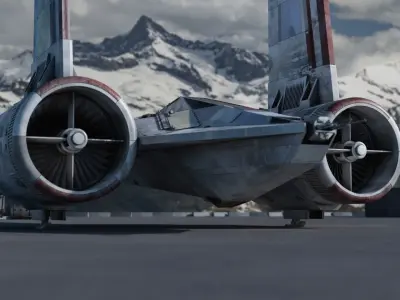 Incom BT-47C T-Wing Strategic Bomber 3D model