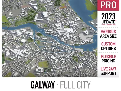 Galway  Low-poly 3D model