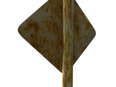 Poor Road Surface Ahead Traffic Sign 3D model