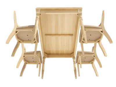 Dining set 4 seat 3D model