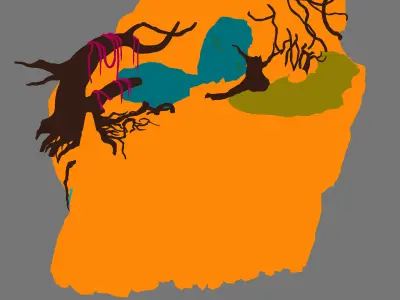 Stone Fallen Land - Jungle Stone Forest 02 3D model