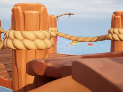 Stylized Sandy Beach 3D model