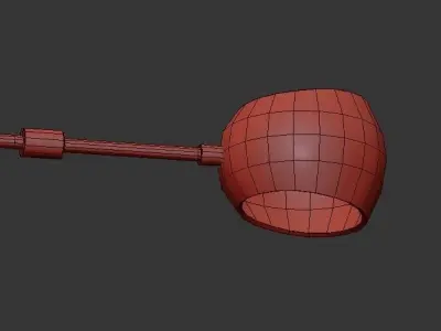 ACABA pendant light in gold 3D model