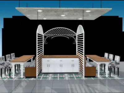 restaurant cafe 3D model