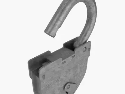Vintage Padlock Low-poly 3D model