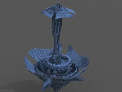 Dark Kowloon Flower tower 3D model