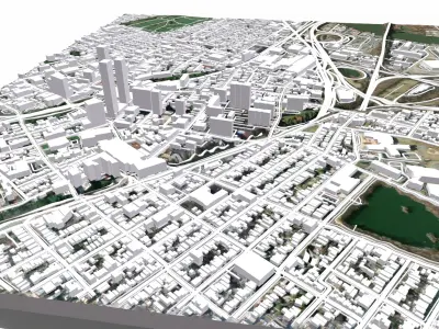 Cityscape  Jersey City New Jersey USA 3D model