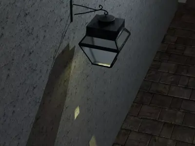 Colonial Street Lamp  Century XIX 3D model