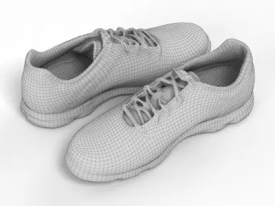 Purple Sports Shoes 3D model