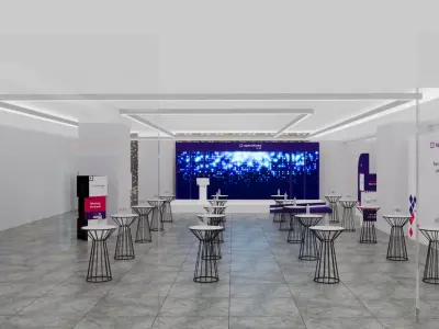 full event stage with gate 3D model 3D model