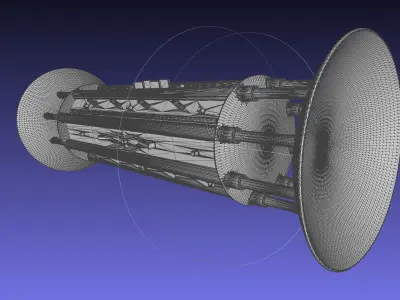 Orion Drive Two Ended Interstellar Ship Concept 3D print model