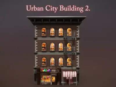 Urban City Building 2 Low-poly 3D model