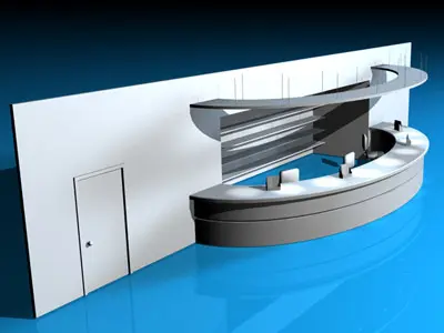 Reception bar counter 3D model