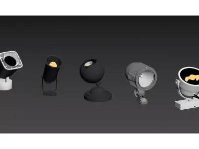 Outdoor spotlights 3D model