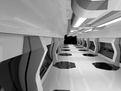 Hallway 3D model get