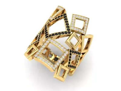 Ring Square Rectangle  G-615 3D print model