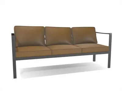 out bench sling fabric 002 Low-poly 3D model