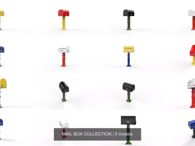 MAIL BOX COLLECTION 3D Model Pack