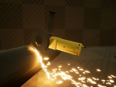 Machinery Particle FX Low-poly 3D model