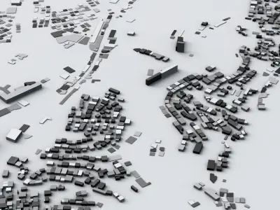 Algiers Streets and Buildings 3D model