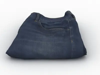 Folded Jeans 3D model