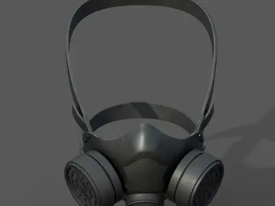 Gas mask helmet scifi futuristic technology protection  Low-poly 3D model