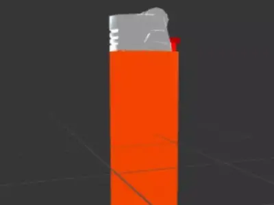 Bic lighter Free low-poly 3D model