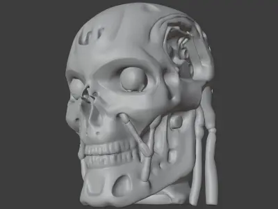 T 800 Head Low-poly 3D model