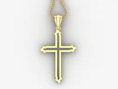 Cross Light Gold 4CP051 3DM STL 3D print model