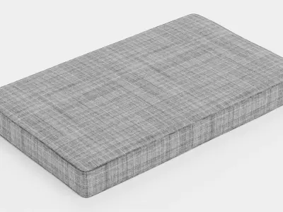Large Box Cushion - Realistic Fabric Mattress and Bench Pad 3D model