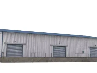 Warehouse space Low-poly 3D model