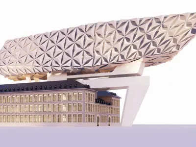 3D High Quality 3D Model Zaha Hadid Project Interpretation 3D model