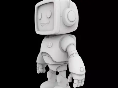 Friendly Robot Figurine 3D Print Model 3D print model