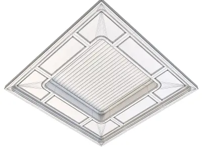 Futuristic Apartment Ceiling 3D model purchase