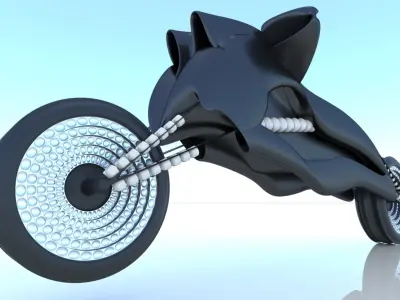 Motorcycle Bike Rocket SciFi Futuristic  3D model