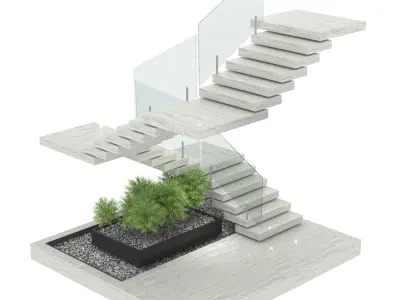 Green Staircase 3D model