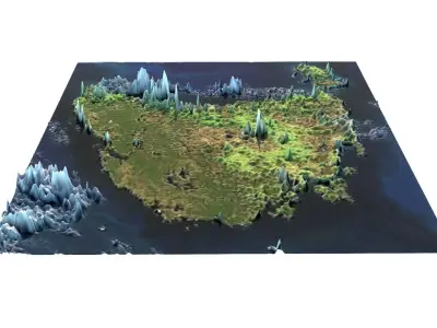 Tasmania Island 3D model