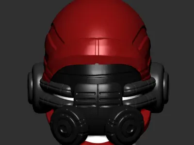 helmet high poly sculpt 3d printable ver 7 3D model 3D model 76
