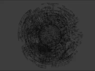 Abstract Destroyed Sphere 3D model