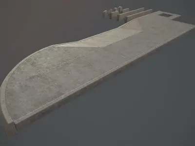 Sidewalk - Modular Set 4 Low-poly 3D model